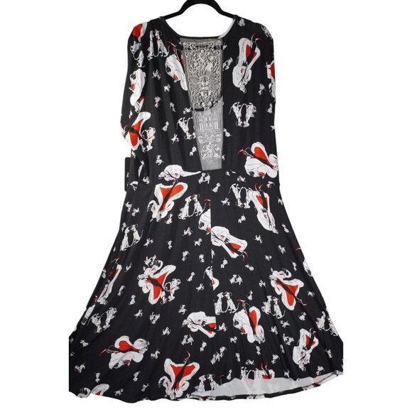 NWT Disney 101 Dalmatians Cruella De Vil Black Lace Back Dress - Size 3X - - Picture 8 of 9